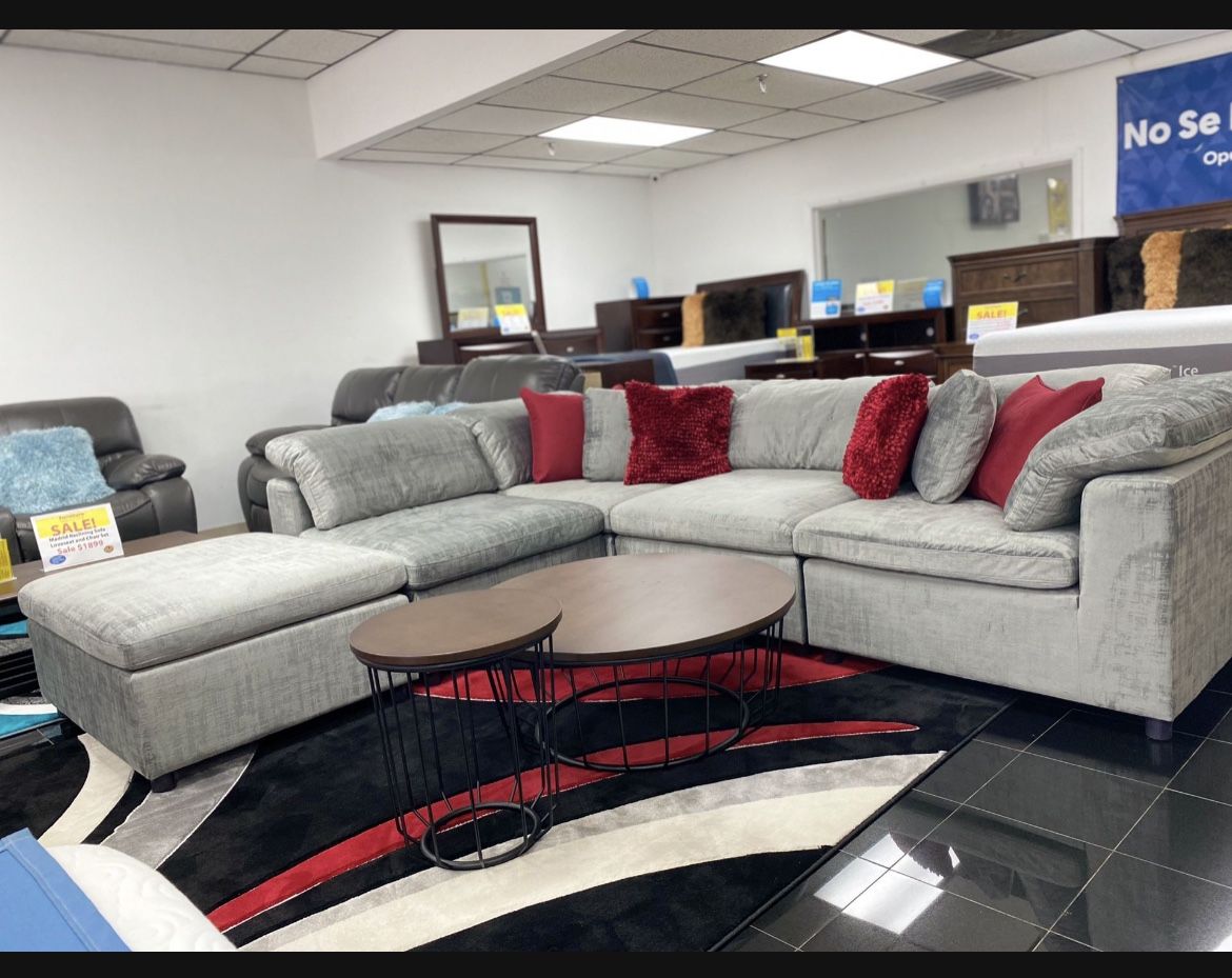 🔥🔥 Sale $999 🔥🔥 Must Mention Ad To Get Discount ** Grey Lima 5 Pc Sectional Sofa ** Brandon Mall 