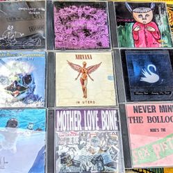 18 Grunge, Punk, Alt. CDs!!! Nirvana Mazzy Star Dinosaur Jr Butthole Surfers Etc!!!
