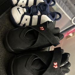 Baby Shoes Air Uptempo Size 3c And Jordan 8 Playoff’s Size 4c 