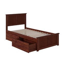 Twin Wooden Bed - Great Condition 
