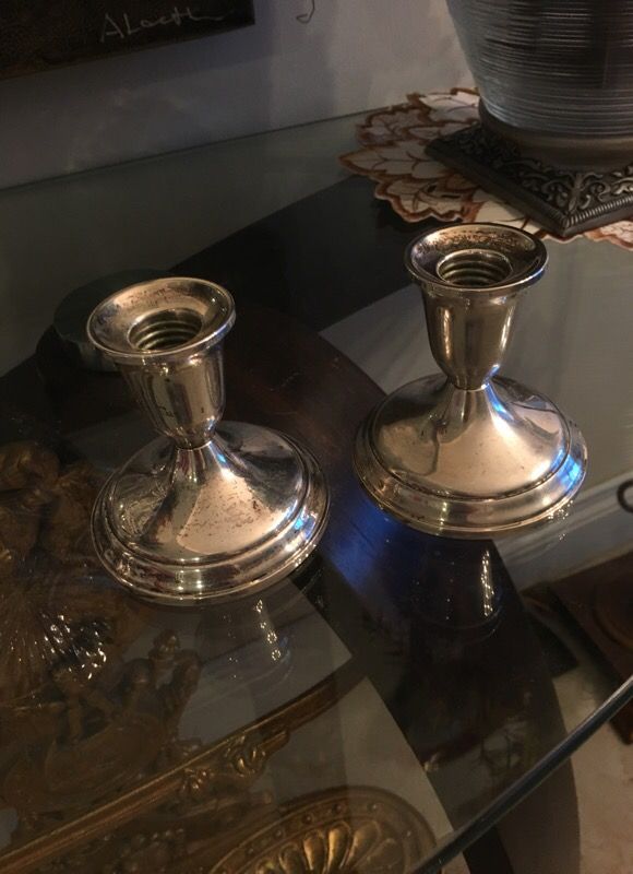 925K Sterling Silver candle holders