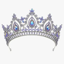Purple Crystal Tiara Crown New In Box