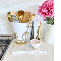 White Utensil Holder