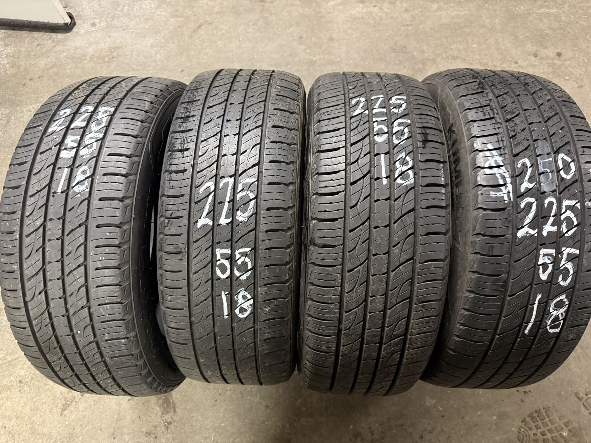 225/55 18 Full Set Of 4 Tires Brand Kumho