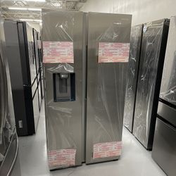 New Fridge Stainless Steel Water Ice One Year Warranty 