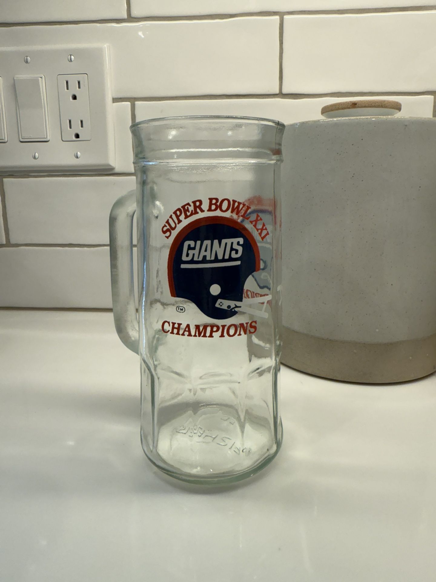 Vintage New York Giants Mug Super Bowl XXI