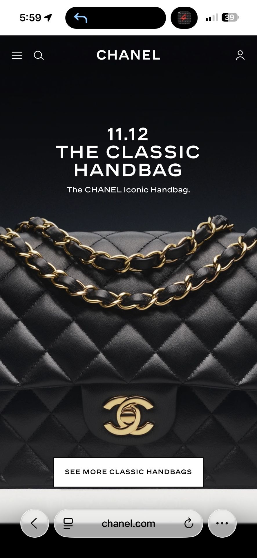 Chanel Large Classic Handbag Black