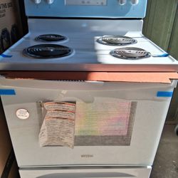 (New)Whirlpool - 4.8 Cu. Ft. Freestanding Electric Range with Keep Warm Setting - White