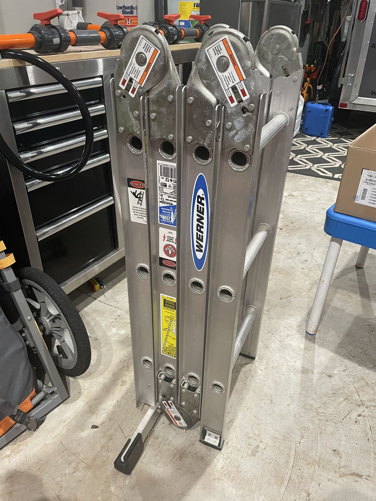 Werner Articulated Ladder — 12Ft., Model# M1-6-12