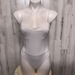 Fashion Nova White Bodysuit 