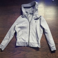 Medium Gray Polo Ralph Lauren Double Knit Zip Up