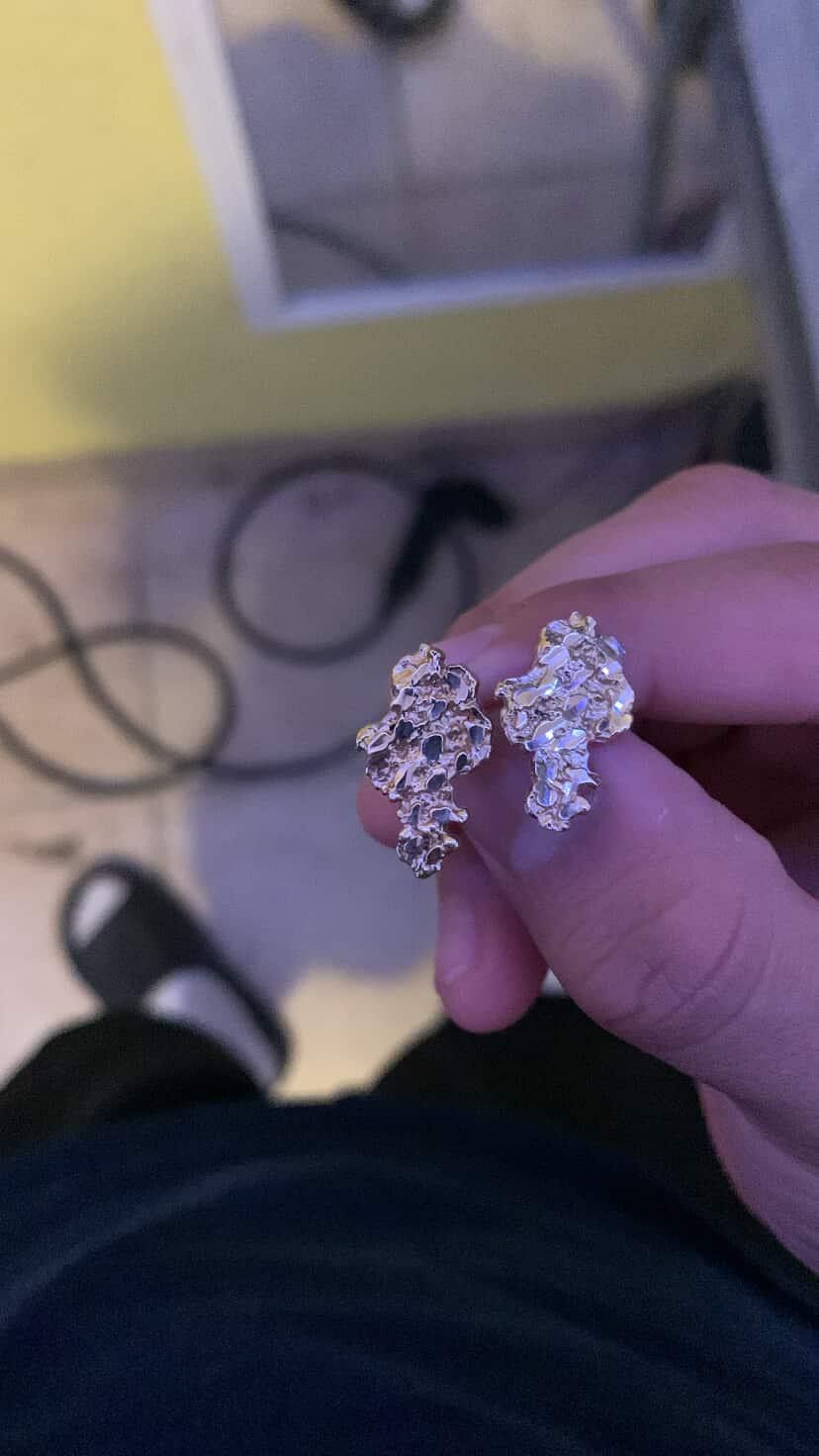 Gold Nugget Earrings