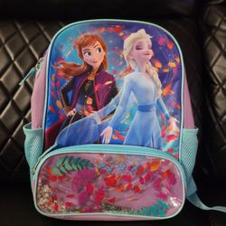 Disney Frozen Kids Backpack - Blue and Purple