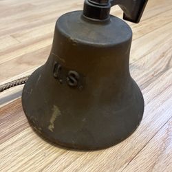 Vintage US Navy Ship Bronze/ Brass 6” Bell Loeffler Penndel PA Mount & Bracket