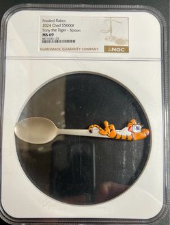 2024 Chad Frosted Flakes Tony the Tiger Spoon NGC MS69