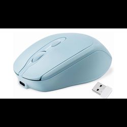 Rechargeable Wireless Mouse, Bluetooth Mouse for Laptop/iPad/MacBook Pro/Air,Sil
