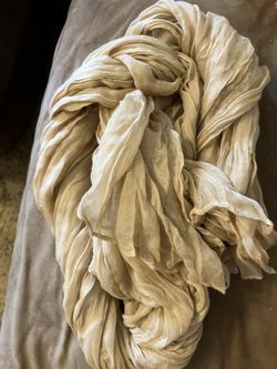 $40 9 Qty Tan Cheesecloth Boho Table Runner
