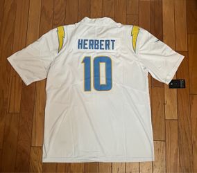 White chargers Justin Herbert jersey