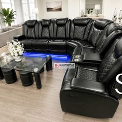 breathing Leather Power recliner sofa / Financing Available