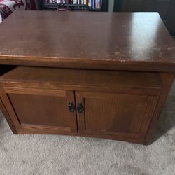 Sturdy Wood Entertainment Cabinet