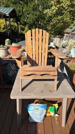Adirondack chair and footrest