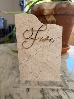 Marble Stone Table Numbers