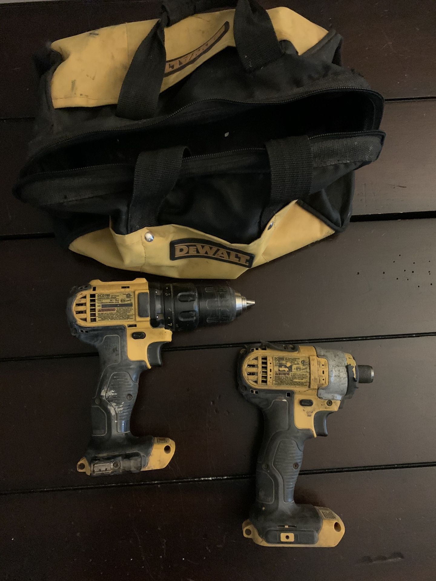 Dewalt cordless drill and driver and 1/4” impact driver