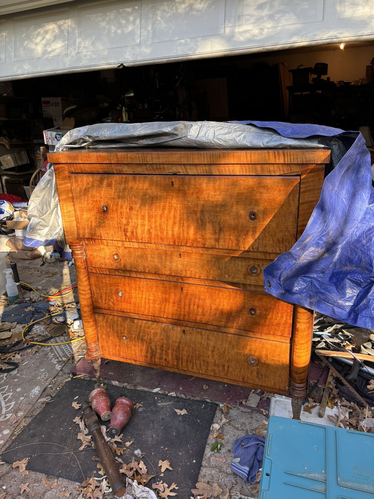 Antique Dresser Tigers Maple