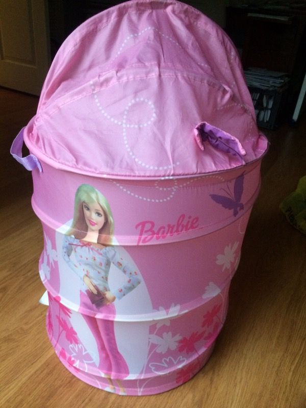 Disney Barbie Laundry Pop-Up Hamper with Dome Lid