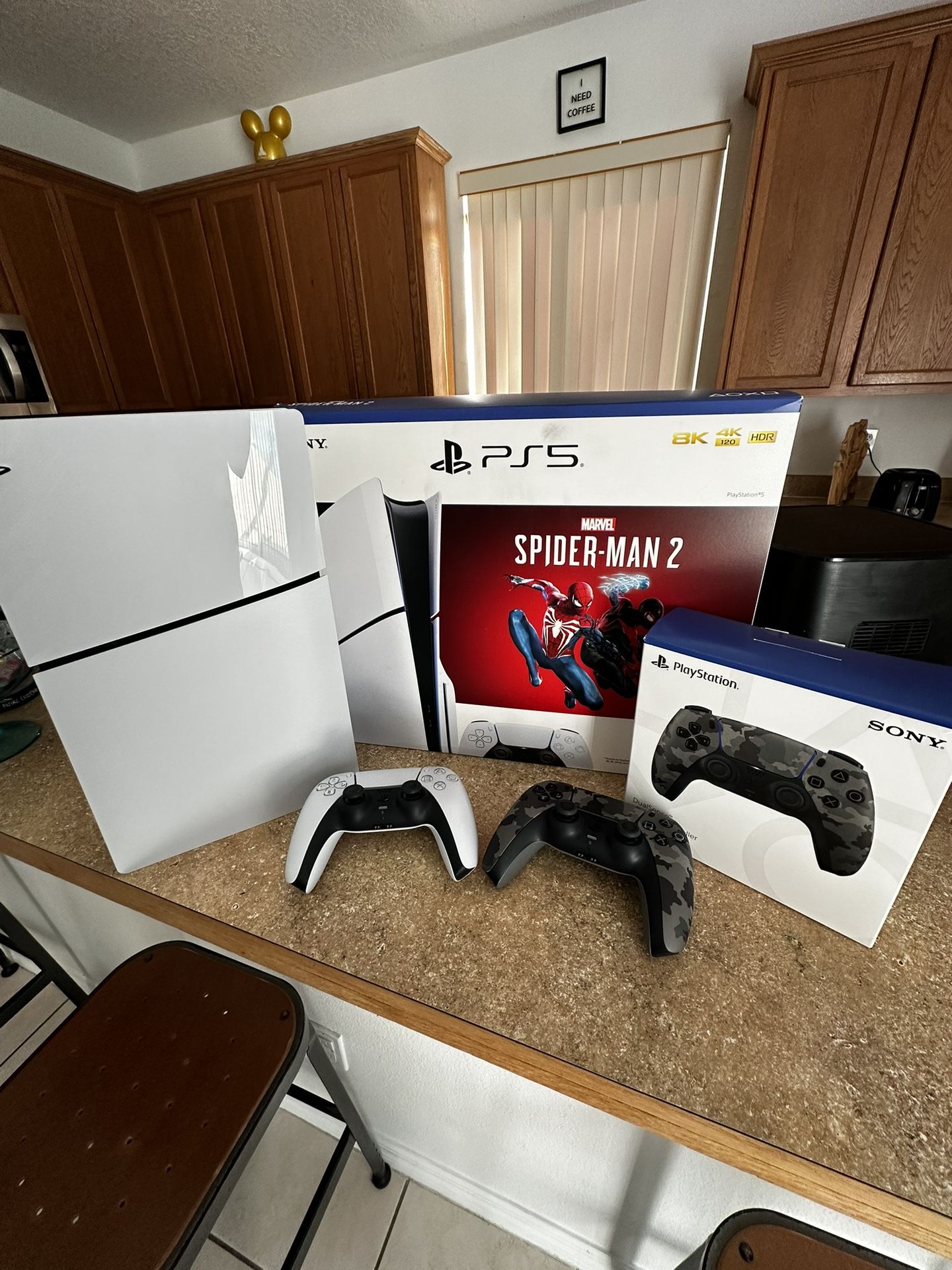 PS5 Slim With Disk And Two Controllers