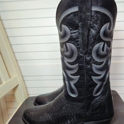 El Dorado Men's Handmade Ostrich Leg Western Boots Round Toe ED2203 Men Size 9 D