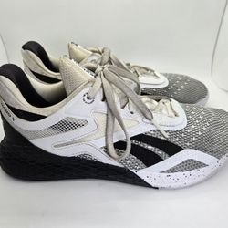 Reebok Crossfit Nano X Shoes Men's 7.5 Black White Cross Fit Workout Sneakers