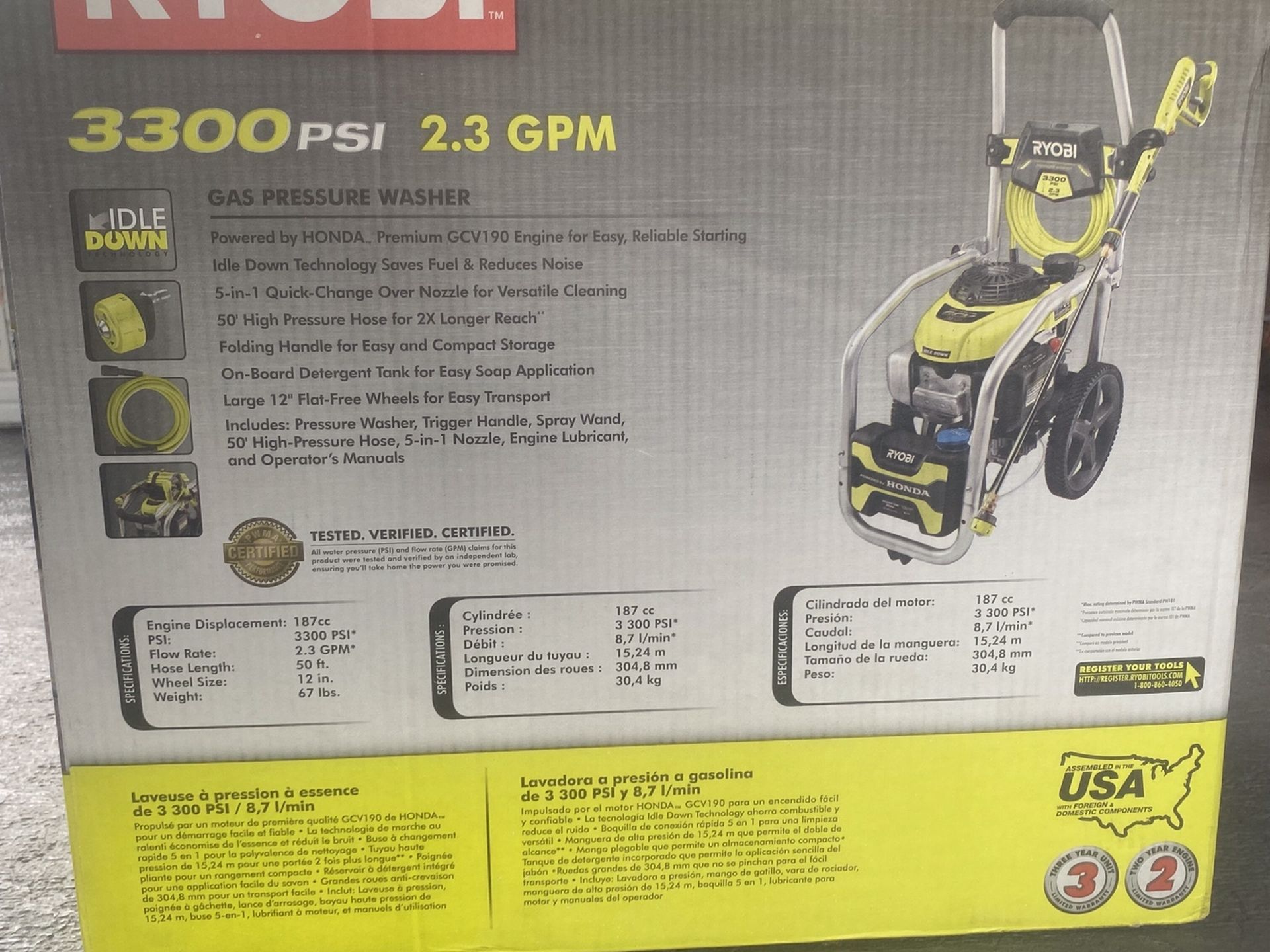 Ryobi 3300 Psi Brand New