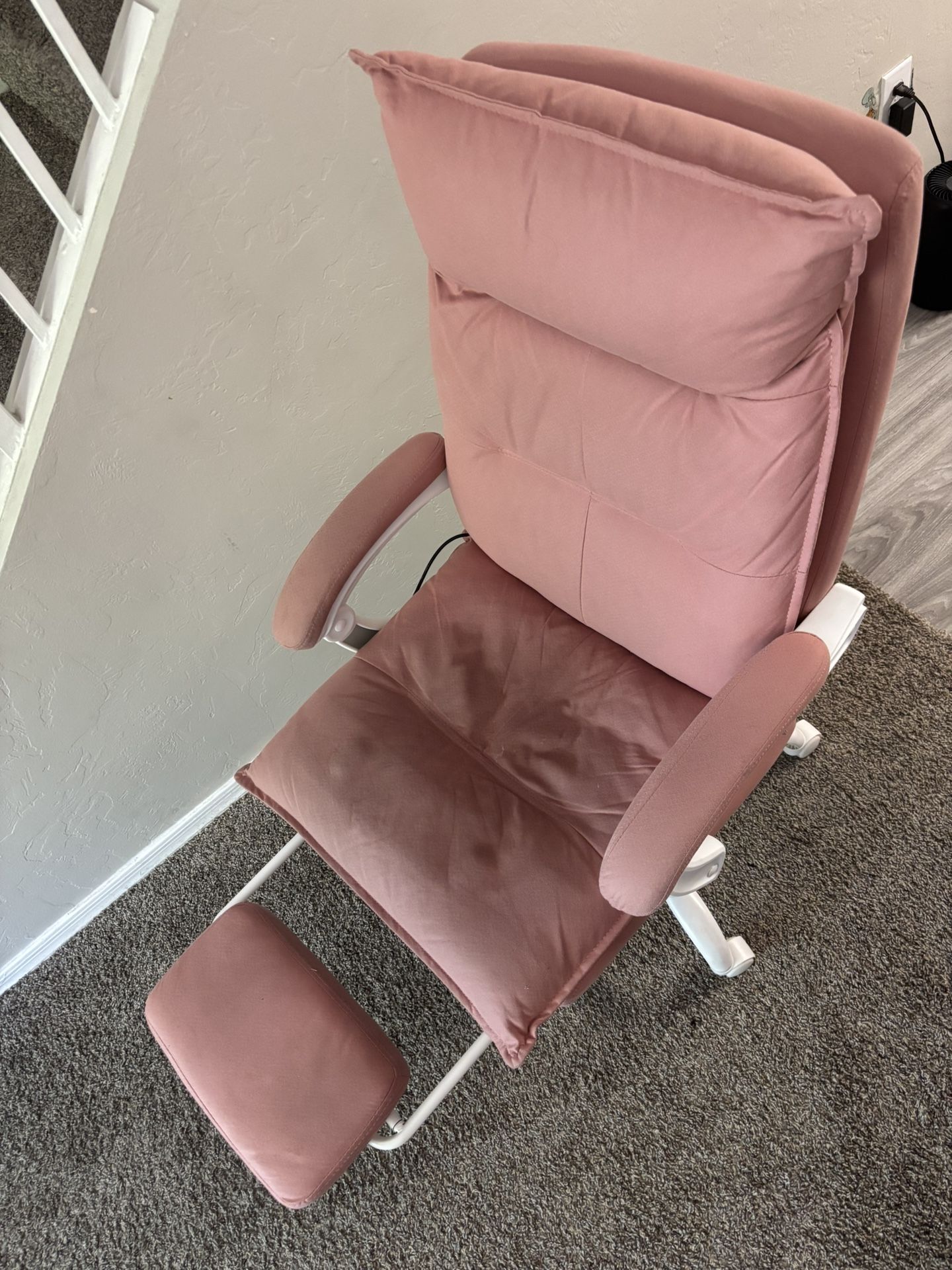 Pink Chair - Massage and Heat Controls