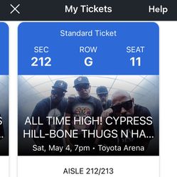 All Time High Cypress Hill Ticket