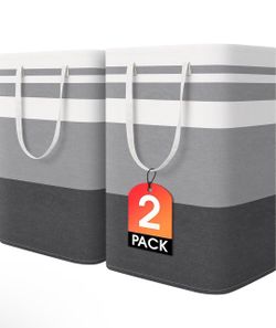 Large Fabric Laundry Baskets 2-Pack