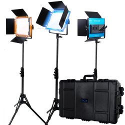 Dracast 3 light Led kit w/stands