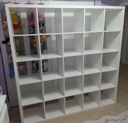 Ikea White Cube Storage Shelving Unit 5x5