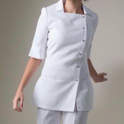 Monique Mathieu Paris Top White Beauty Salon, Esthetician Uniform Top  Size 6