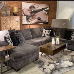 Ballinasloe Smoke Raf&Laf Sectionall/Delivery Available/DISCOUNT👈/Home Decor/Financing/ Household 
