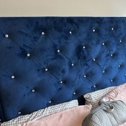 Beautiful Blue Velvet Bed Frame