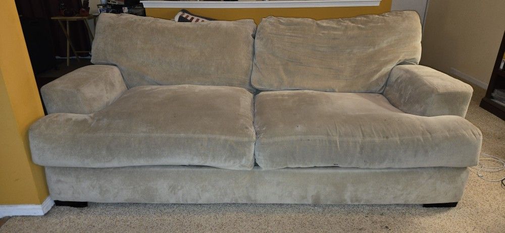 Modern / Contemporary Deep Seat Couch & Ottoman