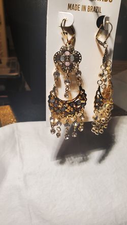Aretes de oro la minado con sirconia
