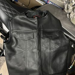 Leather Vest (Motorcycle Club Style) Harley Davidson