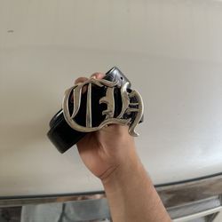 Chrome Hearts 925 Silver Leather Belt