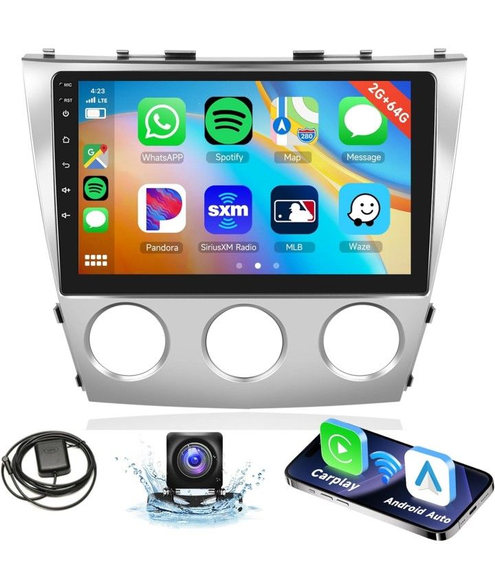 10.1 Inch Radio Carplay for Toyota Camry 2006-2011, Rimoody 2G 64G Android 13 Car Stereo Touch Screen Android Auto HiFi Car Radio with Bluetooth Mirro