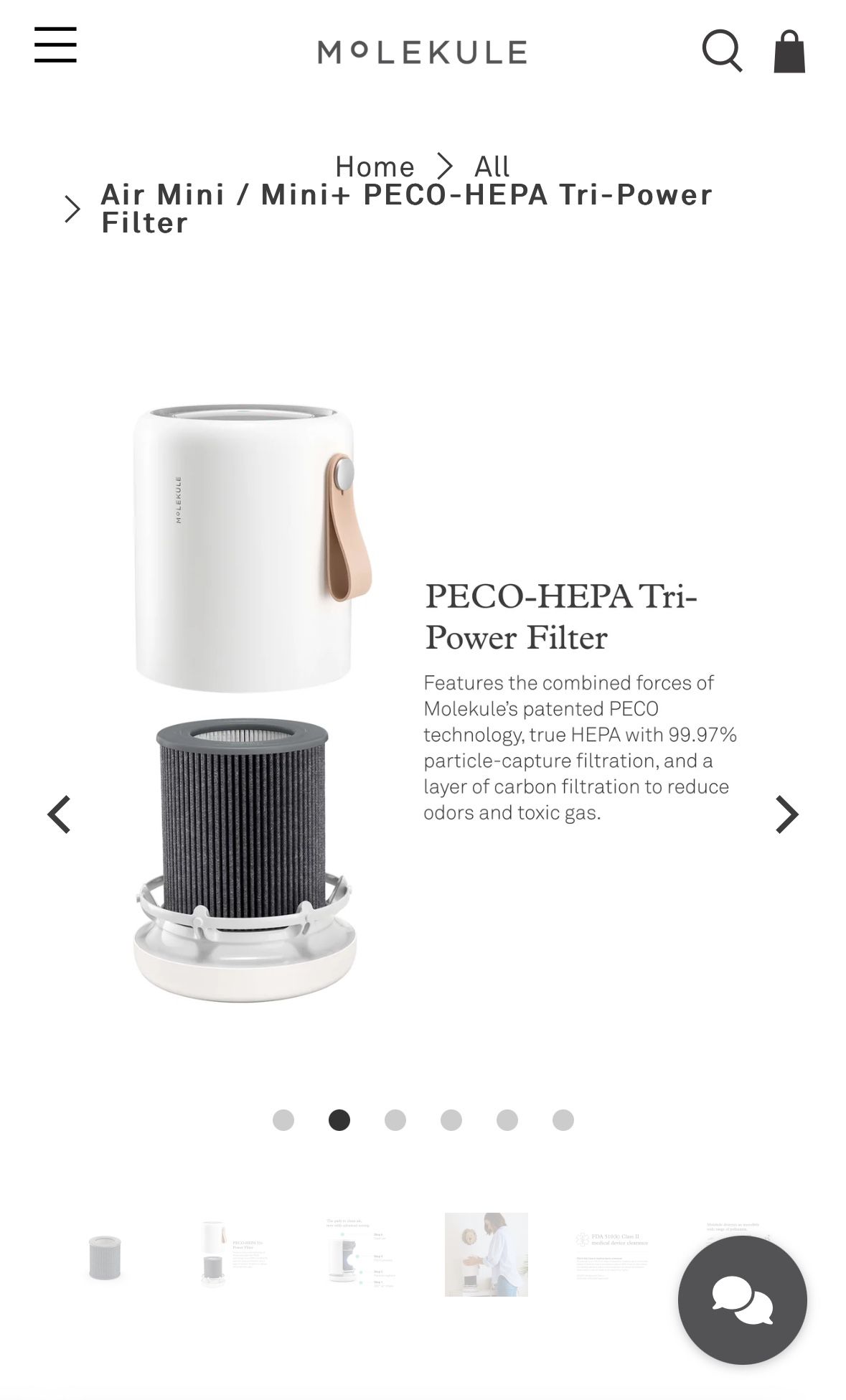 Molekule air mini Purifier Filters
