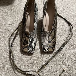 Wandler Snake Lace Up Heels Size 8