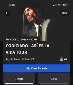 Codiciado concert ticket for tonight 50% off