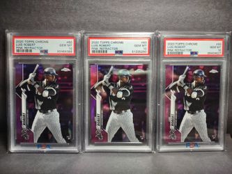 (3) 2020 Topps Chrome Luis Robert PINK REFRACTOR Rookie RC Mets INVEST 💹 PSA 10